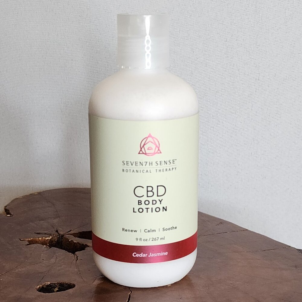 2 Pack-Seven7h Sense CBD Body Lotion 250mg Cedar Jasmine